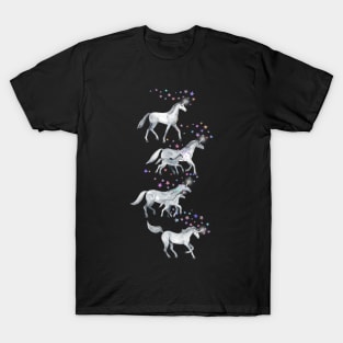 Unicorns and Stars on Soft Grey T-Shirt